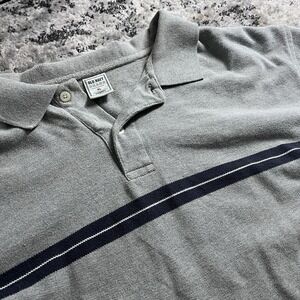Old Navy Vintage Polo Y/k Grey‎ Blue Striped Men's Size XLarge